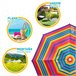 Guarda-sol de praia teto ventilado + proteção UV50 Aktive Beach Multicor