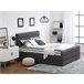 Beliani Cama com estrado Poliéster VALBONNE 216x191 Cinza Escuro
