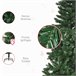 Árvore de Natal PVC, Aço HOMCOM, casa - natal Verde