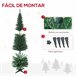 Árvore de Natal PVC, metal e plástico HOMCOM, casa - natal Verde