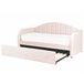 Beliani Cama nido Terciopelo EYBURIE 99x217 Cinza Claro