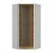 Armário de canto de 2 portas Pop Branco/cinza