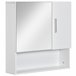 Armário Casa de Banho com Espelho MDF e Vidro kleankin 54 Branco