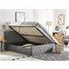 Beliani Cama con almacenaje Terciopelo ROCHEFORT 150x214 Cinza