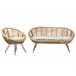Beliani Conjunto lounge Rattan/vime MARATEA Natural