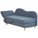 Beliani Chaise longue Linho MERI Azul