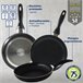 5 peças saborear bateria de cozinha com frigideiras Cromada
