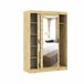 Roupeiro TOUCH II portas deslizantes com espelho 150x215cm Carvalho