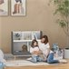Estante Infantil para Brinquedos Cinza