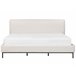 Beliani Cama com estrado Bouclé CORIO Branco/ Bege