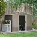Abrigo de Jardim Aço Galvanizado e PP Outsunny Cinza