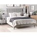 Beliani Cama con almacenaje Terciopelo SEZANNE 150x215 Azul Marino