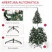 Árvore de Natal Artificial 180cm PVC HOMCOM, casa - natal Verde