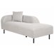 Beliani Chaise longue à esquerda Poliéster LE CRAU Cinza Claro