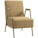 Poltrona Individual poliéster, espuma, aço, painel multicamadas Castanho