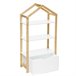 Estante infantil para casa com gaveta organizadora de móveis para quarto cor branca e carvalho 60x121x30 cm Branco