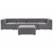Beliani Conjunto lounge AREZZO Cinza Escuro