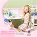 Mesa e Cadeira Infantil MDF e Madeira de Pinho HOMCOM 90x45 Rosa