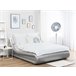 Beliani Cama com estrado Pele sintética AVIGNON 205x221 Cinza