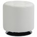Apoio para os pés Otomano Giratório PU, Espuma, Metal Galvanizado Branco