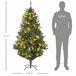 Árvore de Natal Plástico e Aço HOMCOM, casa - natal Verde