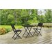 Set de jardim com mesa e 2 cadeiras KORA cinzento Cinza