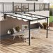 Pérgola de Parede Aço e Poliéster Outsunny 297x297 Cru