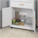Aparador para microondas com 2 portas e 1 gaveta FSB12-W SoBuy Branco