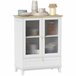 Aparador MDF e Melamina de Madeira HOMCOM Branco