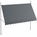 Toldo Manual Retrátil Alumínio, Metal e Poliéster Outsunny Cinza
