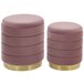 Beliani Puf GARLAND Rosa