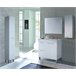 Armário de casa de banho com 2 portas, 2 gavetas e um espelho Dgabett 80 Branco Brillo