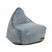 Beliani Pufe DROP LINEN Azul Claro