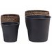 Beliani Conjunto de 3 vasos para plantas BERBERIS Castanho