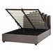 Beliani Cama com armazenamento Veludo VINCENNES 147x214 Cinza Escuro