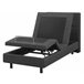 Beliani Cama com estrado Poliéster DUKE 92x216 Cinza Escuro