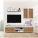 Compacto de TV YUMI carvalho branco 200cm Branco/ Madeira