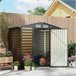 Abrigo de Ferramentas Aço galvanizado Outsunny Castanho