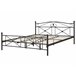 Beliani Cama com estrado Metal RODEZ 186x208 Branco