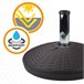 Base para guarda-sol circular Aktive antracite 41-51 mm Cinza