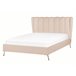 Beliani Cama com estrado Veludo MIRIBEL 167x218 Bege