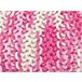 Pufe redondo em tricot branco e azul 50 x 35 cm CONRAD Branco/ Bege