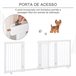 Barreira de Segurança Cães Madeira de Pinho PawHut Branco