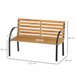 Banco de parque Aço e madeira Outsunny 122x60 Castanho