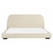 Beliani Cama com estrado Poliéster ROISEL 201x226 Creme