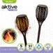 Lanterna solar com luz LED de efeito de fogo Aktive Preto