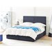 Beliani Cama com estrado Veludo VERNOYES 170x214 Preto