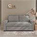 Sofá-cama de bombazina de 3 lugares, Chill Cinza Claro