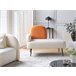 Beliani Chaise longue versão à esquerda Veludo ARCEY Branco