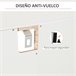 Aparador de Cozinha Metal, Melamina de Madeira e Cristal HOMCOM 80 Branco